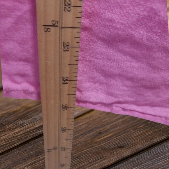 Tahari Womens 100% Linen Short Sleeve Boxy Top Pop Pink Small - Picture 8 of 9